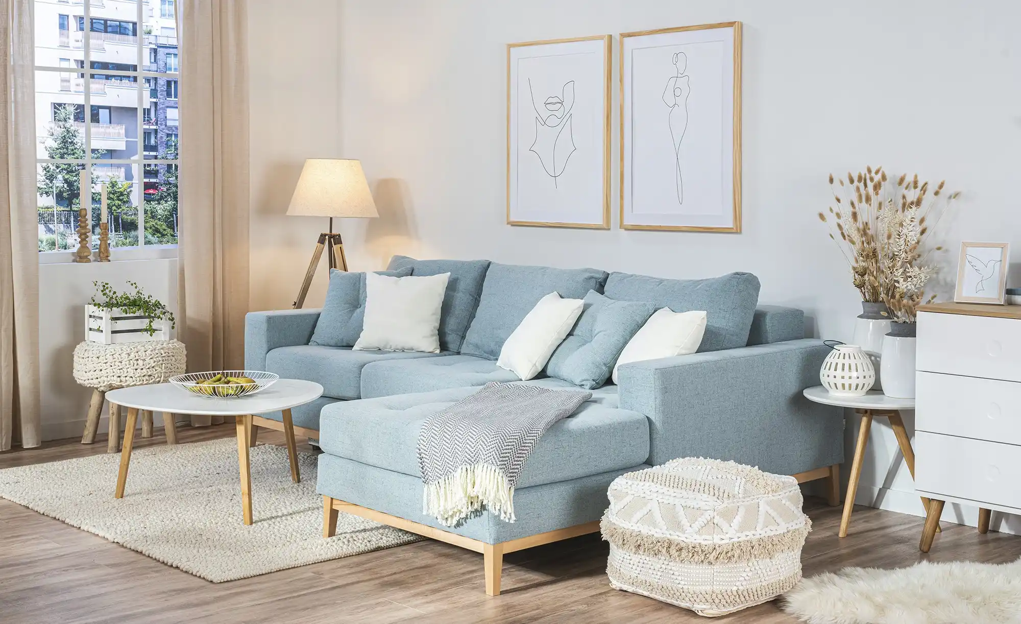 smart Ecksofa im Skandi-Look Vivien