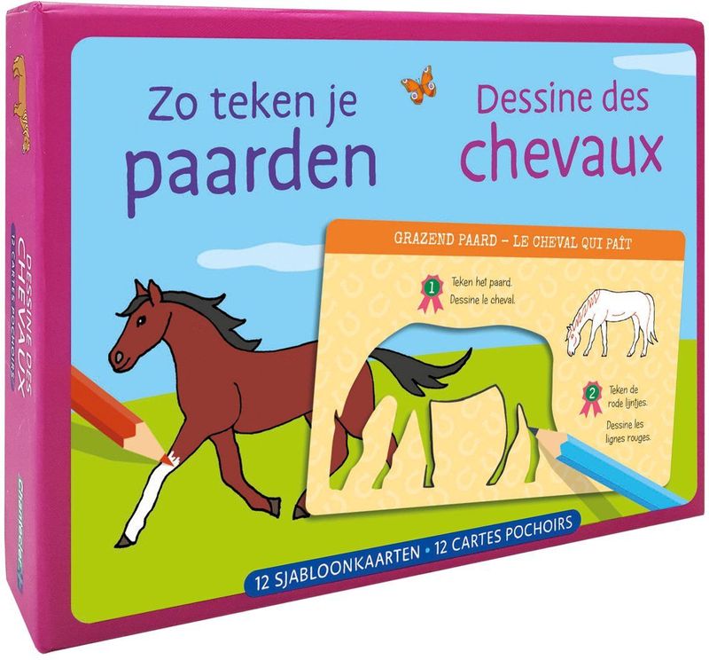 Zo Teken Je Paarden - 12 Sjabloonkaarten