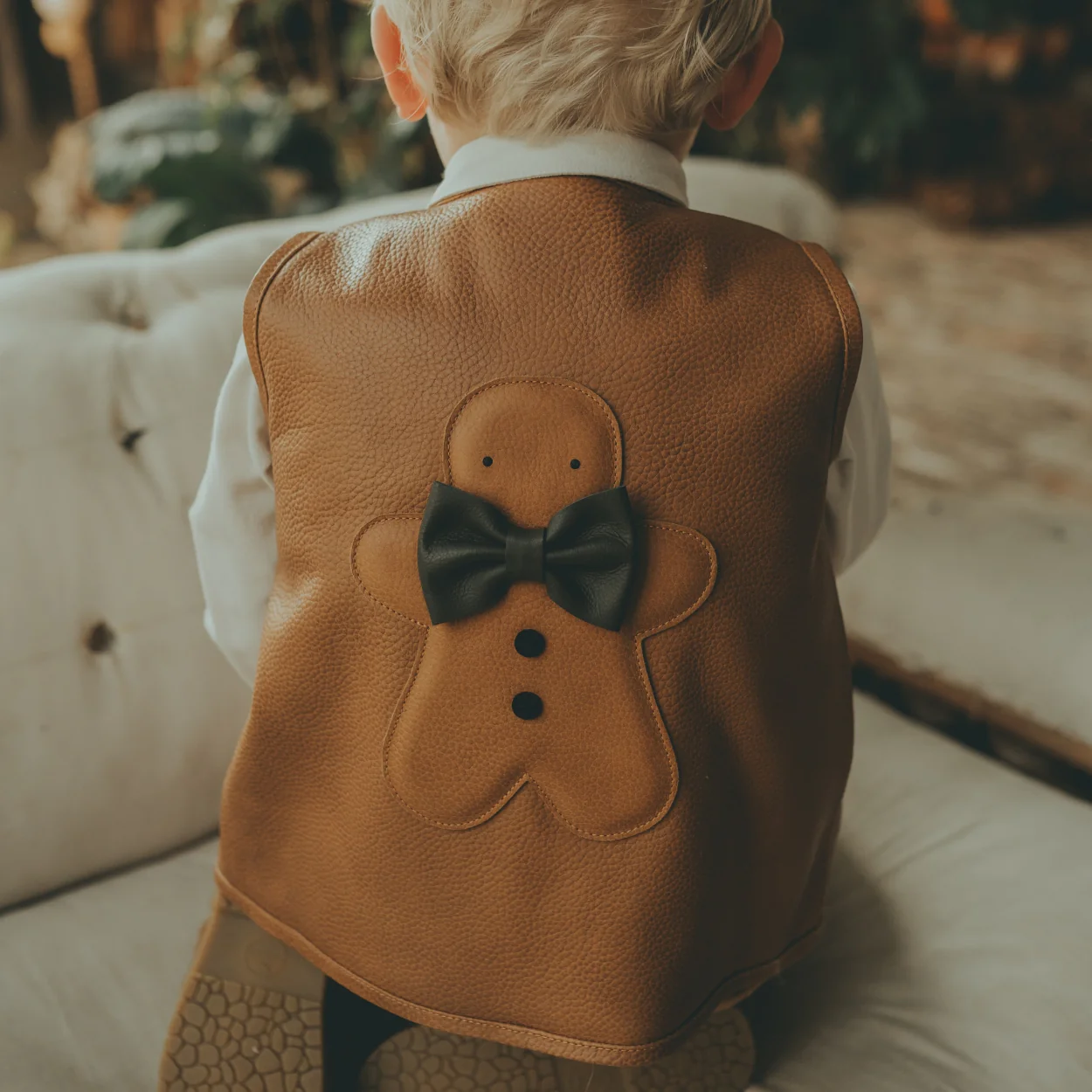 Lige Gilet | Gingerbread | Toast Grain Leather