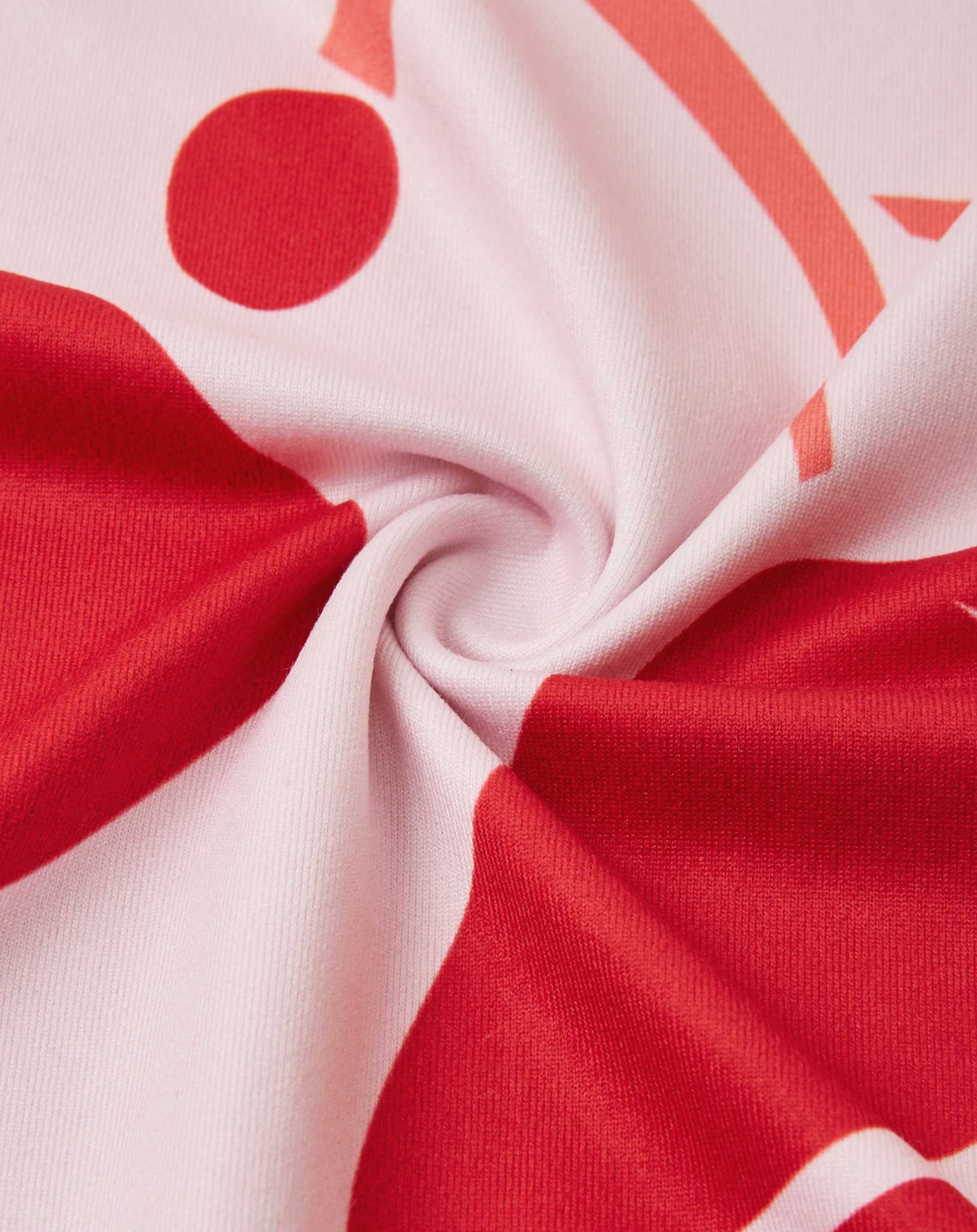 Kurzarm-Kleid VIREIN BLUMEN in misty red