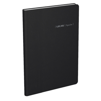 Agenda Lecas Spazio - 1 semaine sur 2 pages - 16 x 24 cm - noir