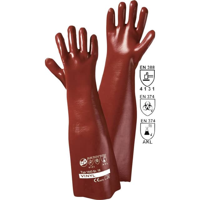 L+D worky VINYL-60 1443 Vinyl Arbejdshandske EN 388, EN