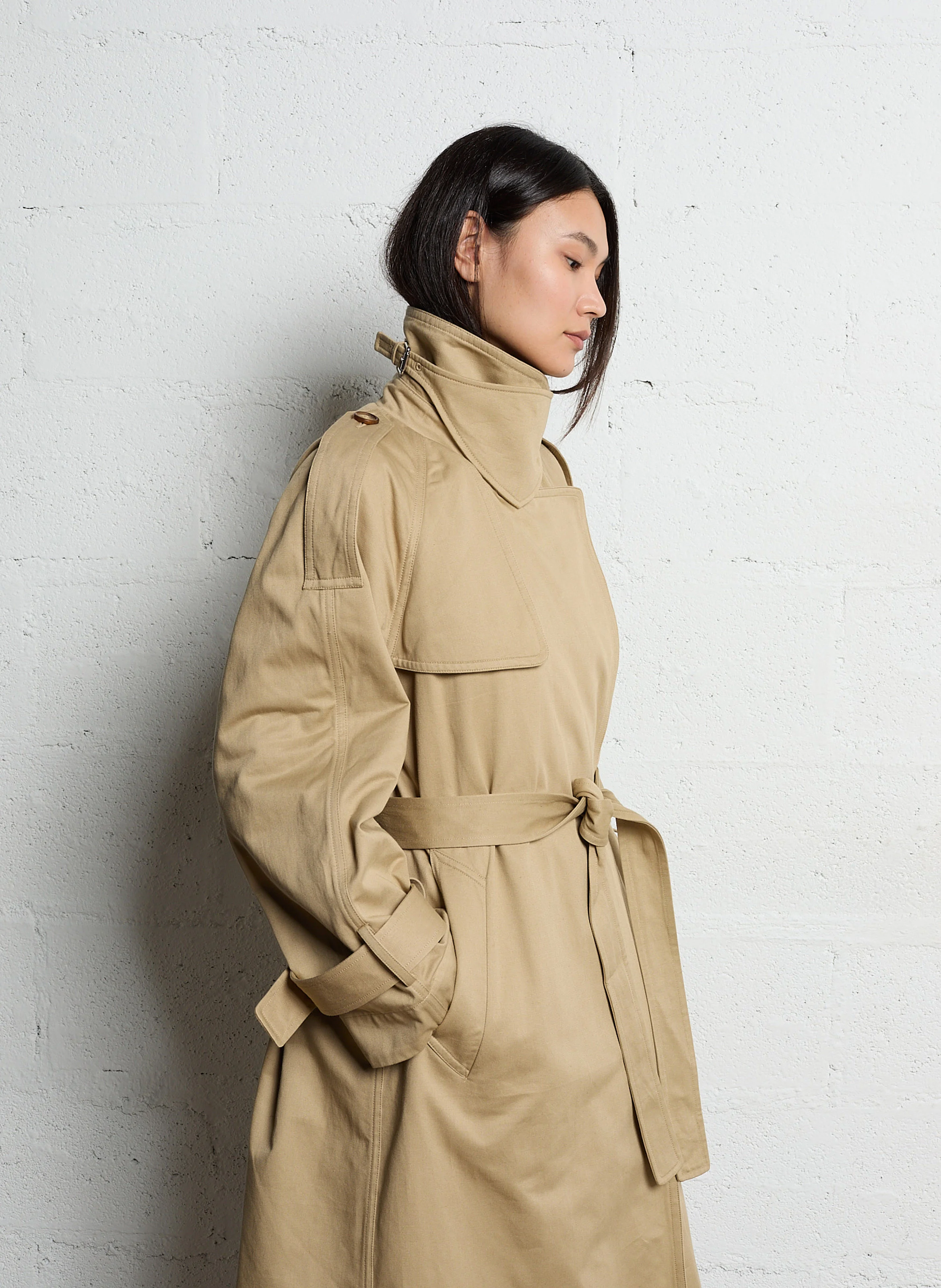 CARRIAGE - Trench long en coton | Beige