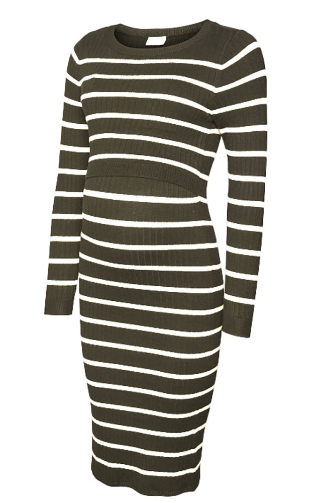 Mamalicious Umstandskleid »MLNEWSIV JUNE LS UK KNIT DRESS 2F A NOOS« mit Stillfunktion