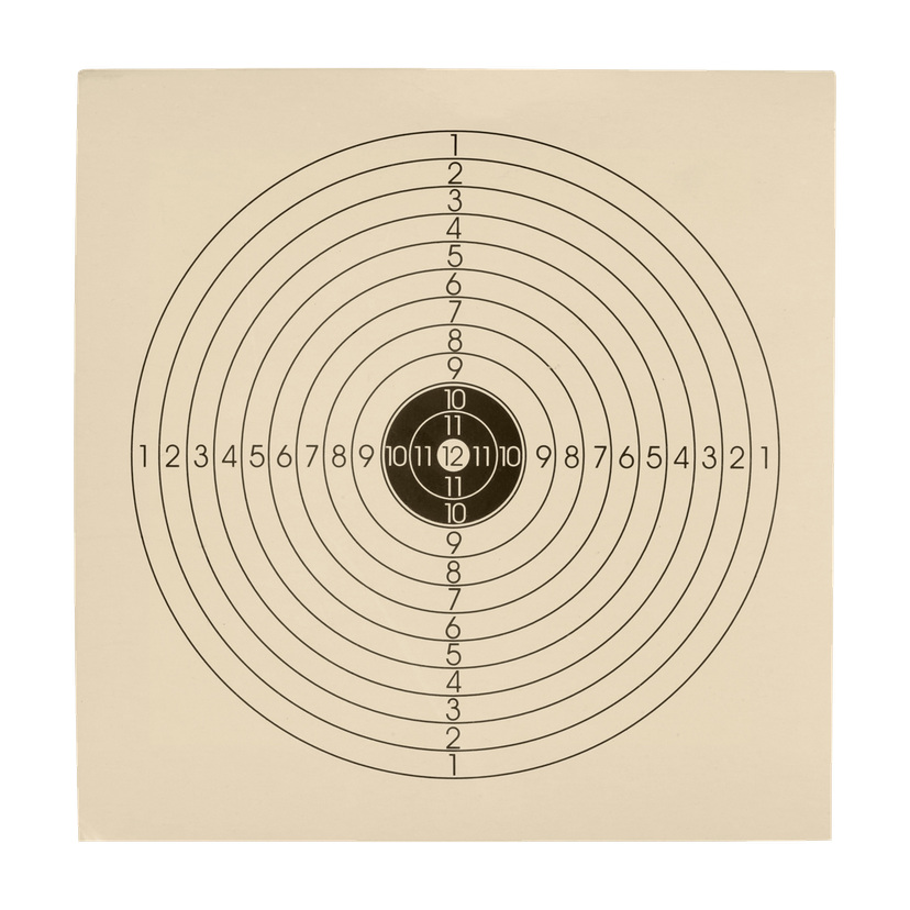 Målskiver 100-pk 140x140 mm