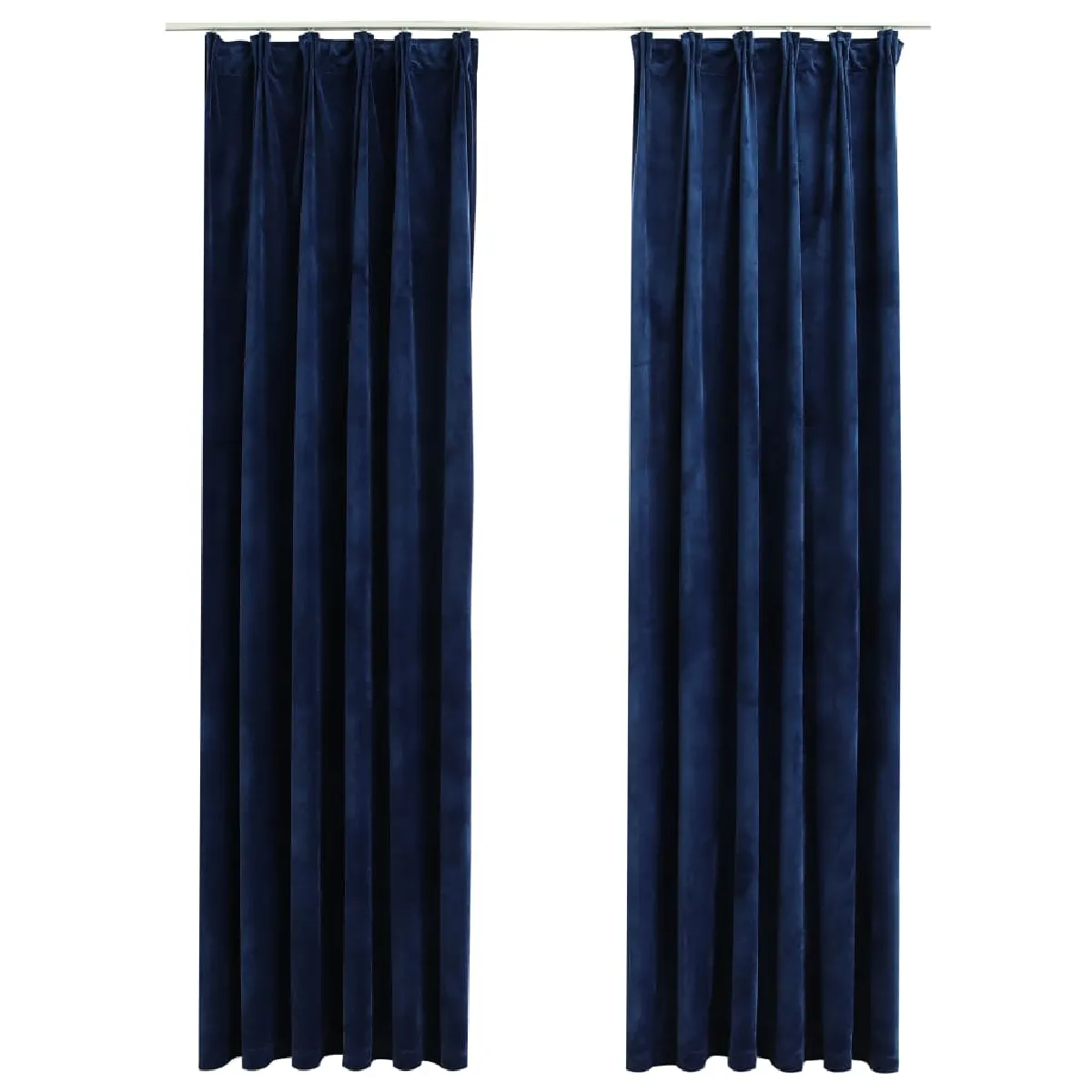 vidaXL Rideaux occultants Bleu foncé