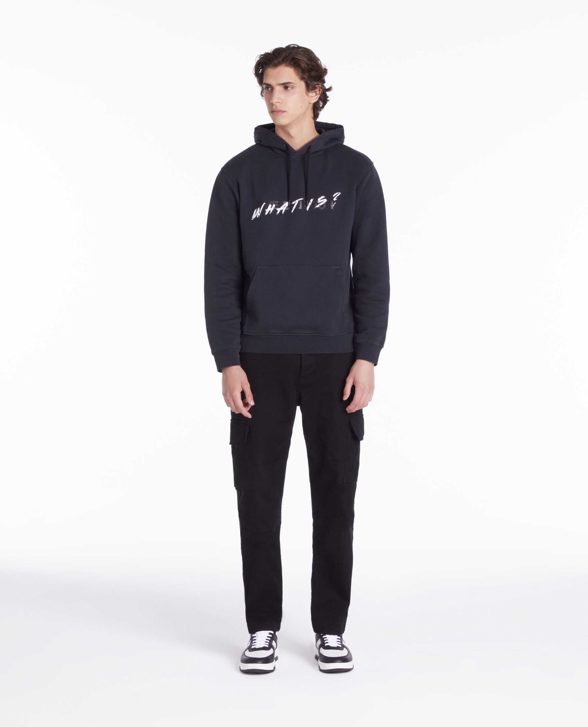 Sweatshirt à capuche What is noir