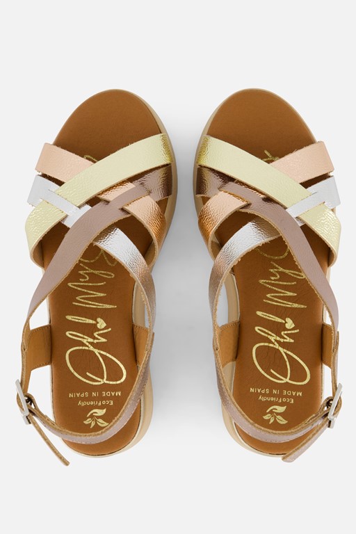 Oh My Sandals Sandalen brons Leer