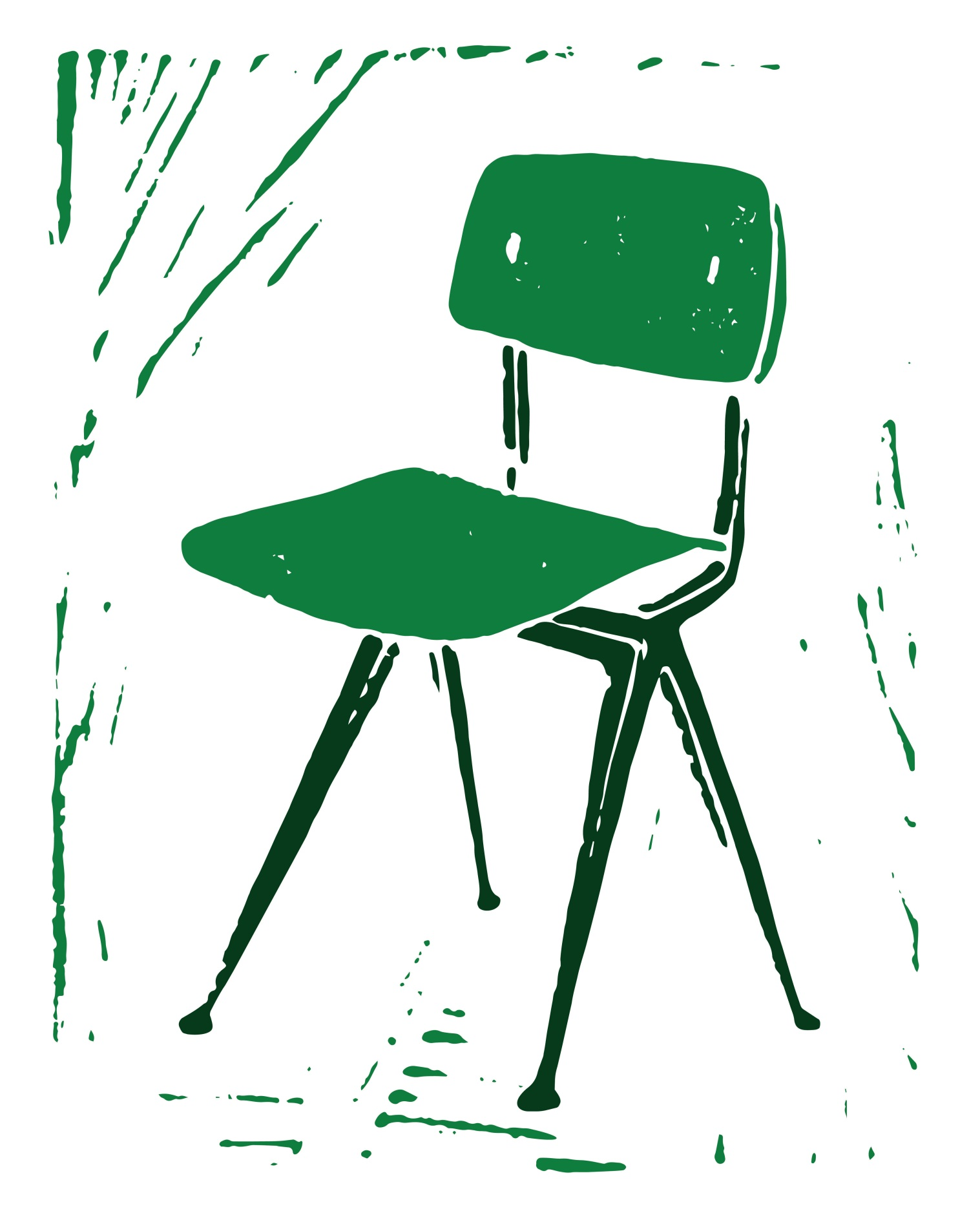 Poster Result Chair Green 40 x 50 cm