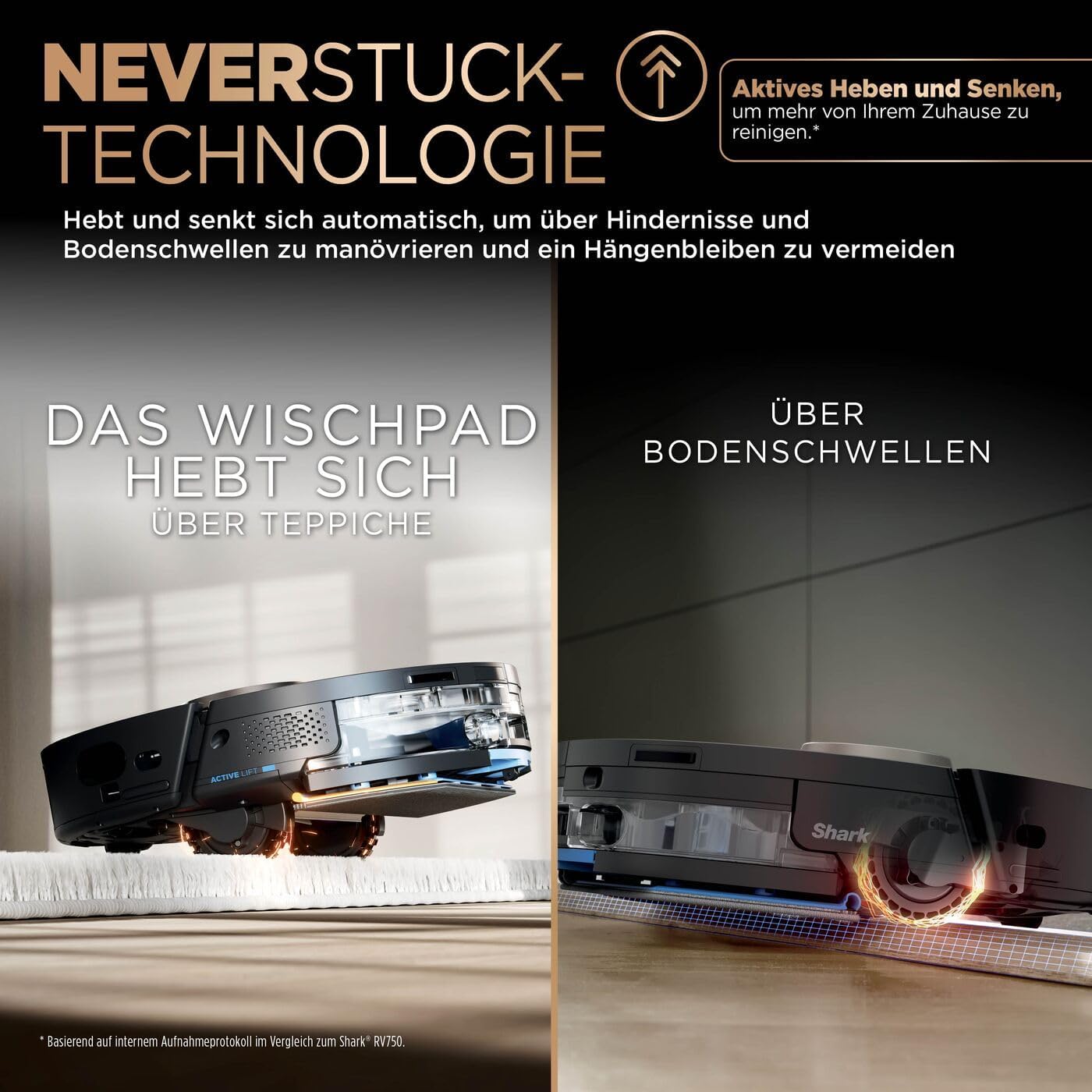 Shark PowerDetect 2-in-1 Saugroboter & Wischroboter, NeverTouch Pro 60-Tage-Selbstentleerung, selbständiges Nachfüllen & Reinigen, 3D-/ LiDAR-Navigation, NeverStuck, App-Steuerung, Schwarz RV2800ZEEU