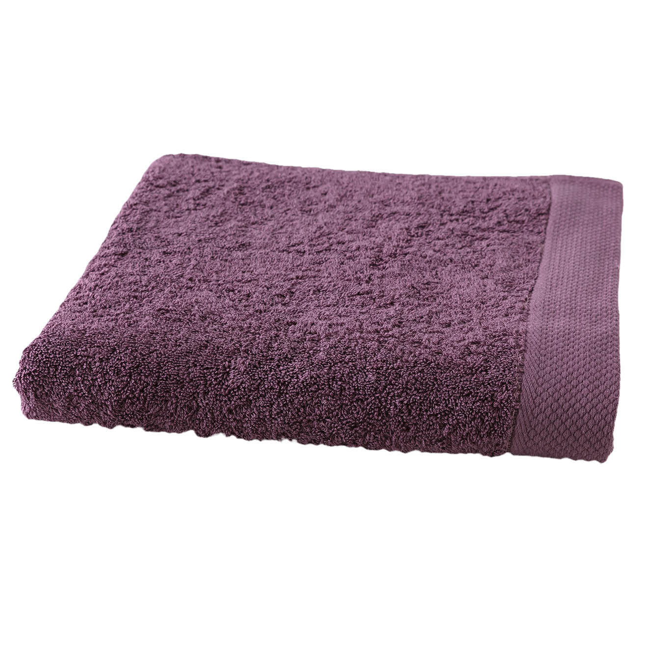 Soft by Perle de Coton Drap de douche prune - 70x140 cm