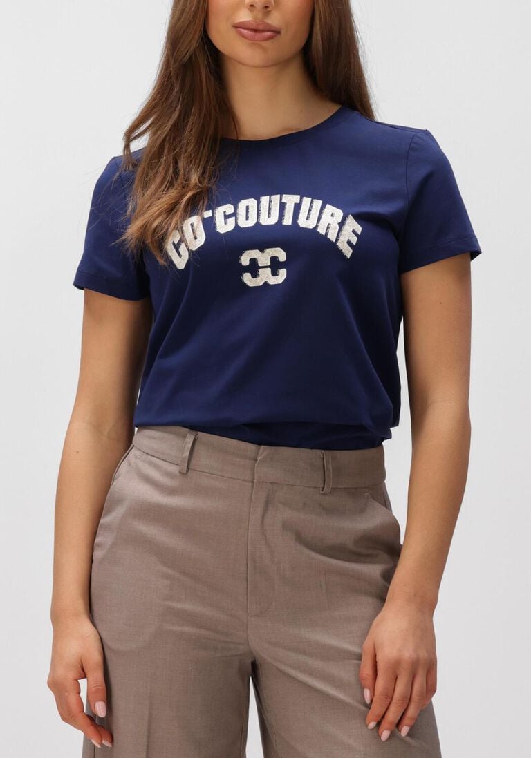 donkerblauwe co'couture t-shirt cocouture logo tee