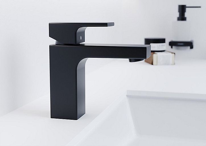 Mitigeur de lavabo 100 hansgrohe Vernis Shape noir mat