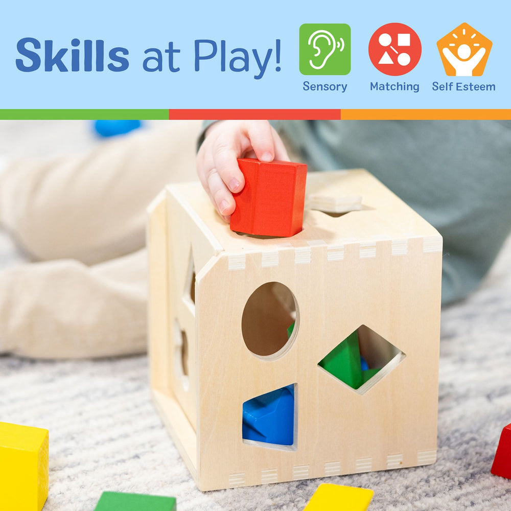 Køb Melissa & Doug Multifarvet Sorteringskasse Kube Træ