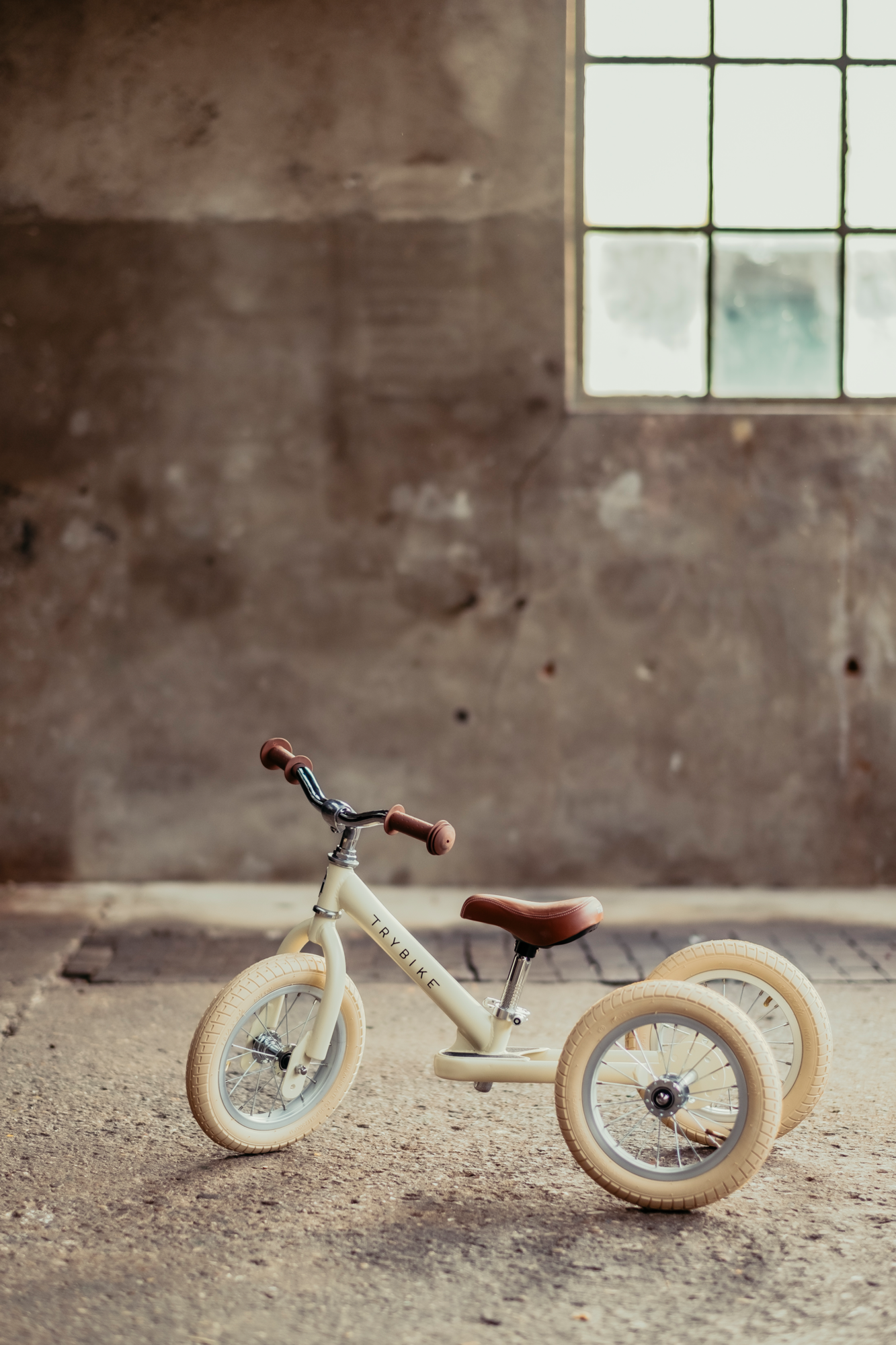 2-in-1-loopfiets Trybike set cream