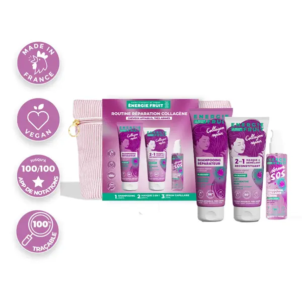 Kit de Colágeno Capilar Energético de Frutas - Rotina de Reparação Intensa