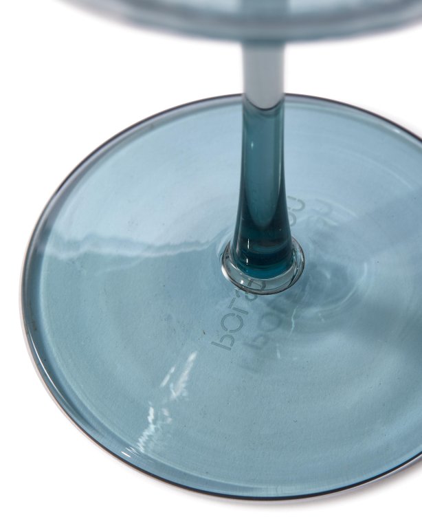 POLSPOTTEN Pum wijnglas L set van 2 licht blauw