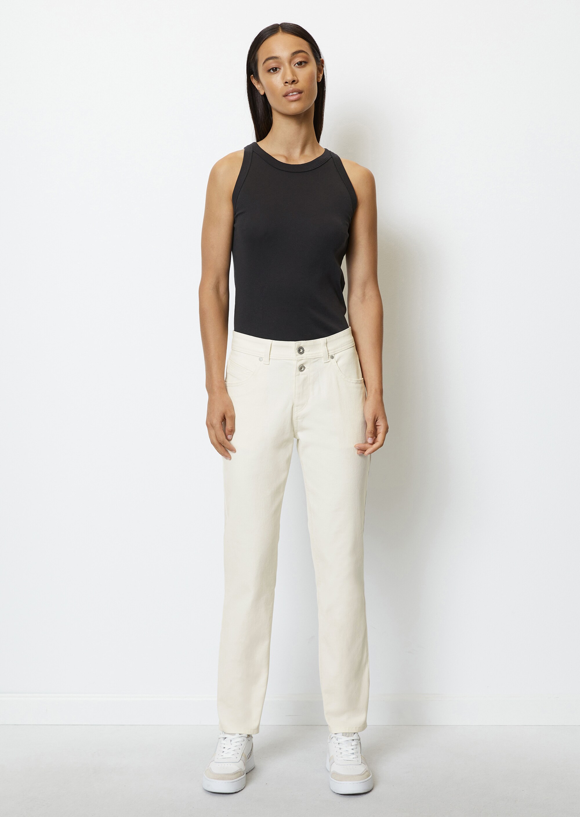 Boyfriend Pants Modell THEDA cropped aus Organic Cotton Stretch