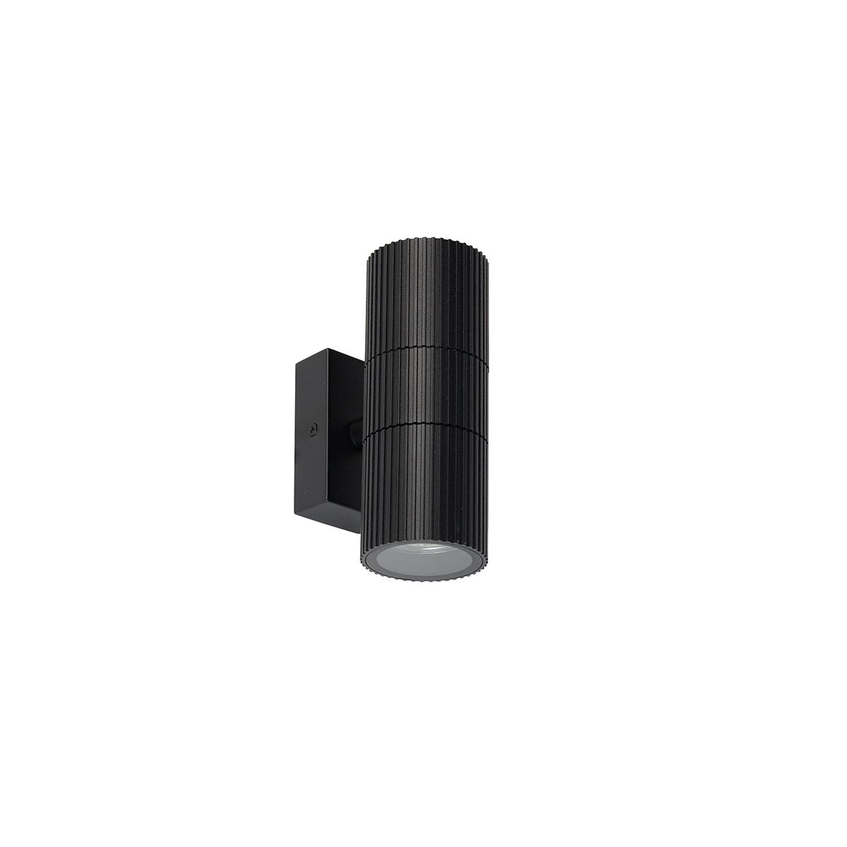 Industriële buiten wandlamp zwart 2-lichts IP44 - Vigo