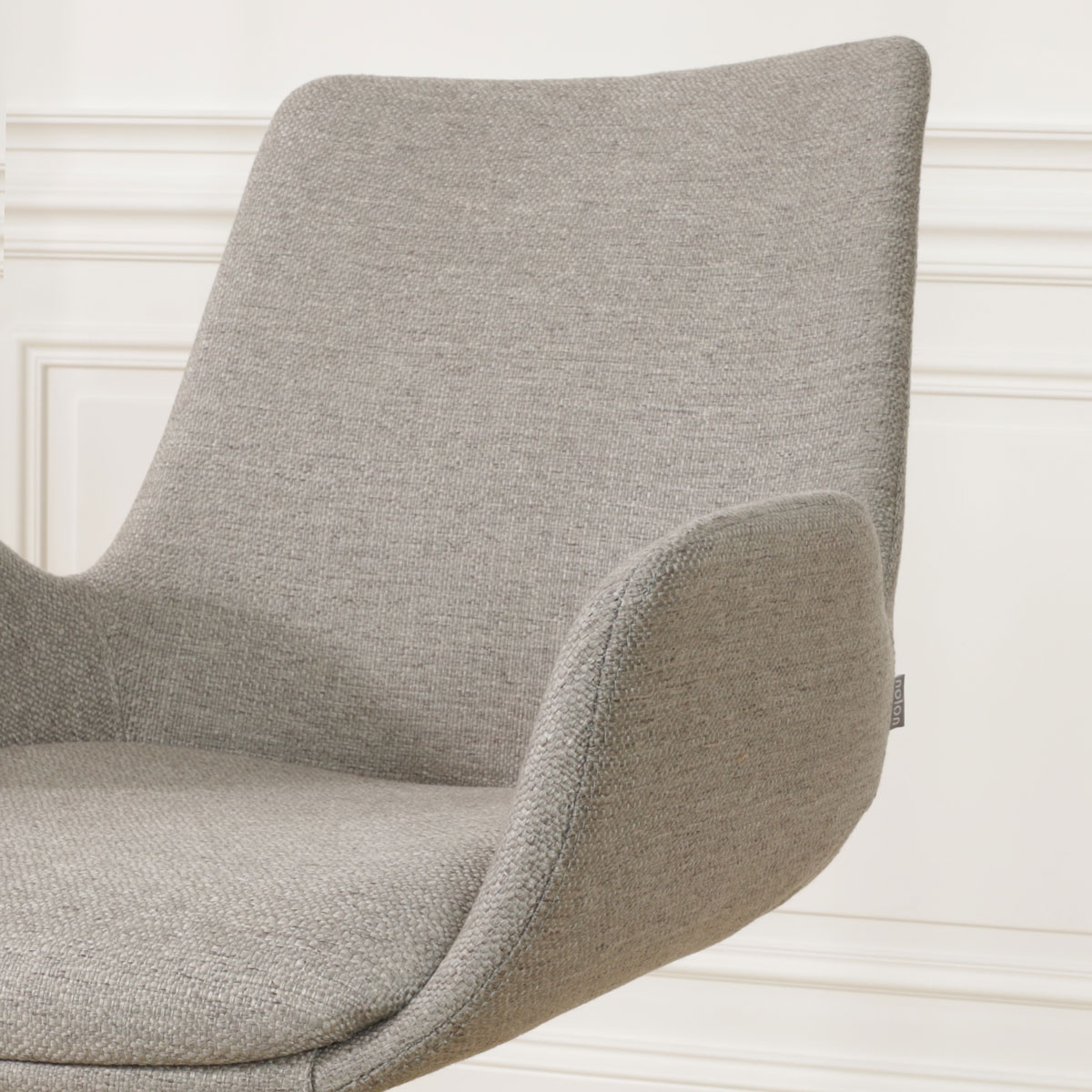 Barkruk Nino-Eef warm grijs - zwart onderstel - 75 cm