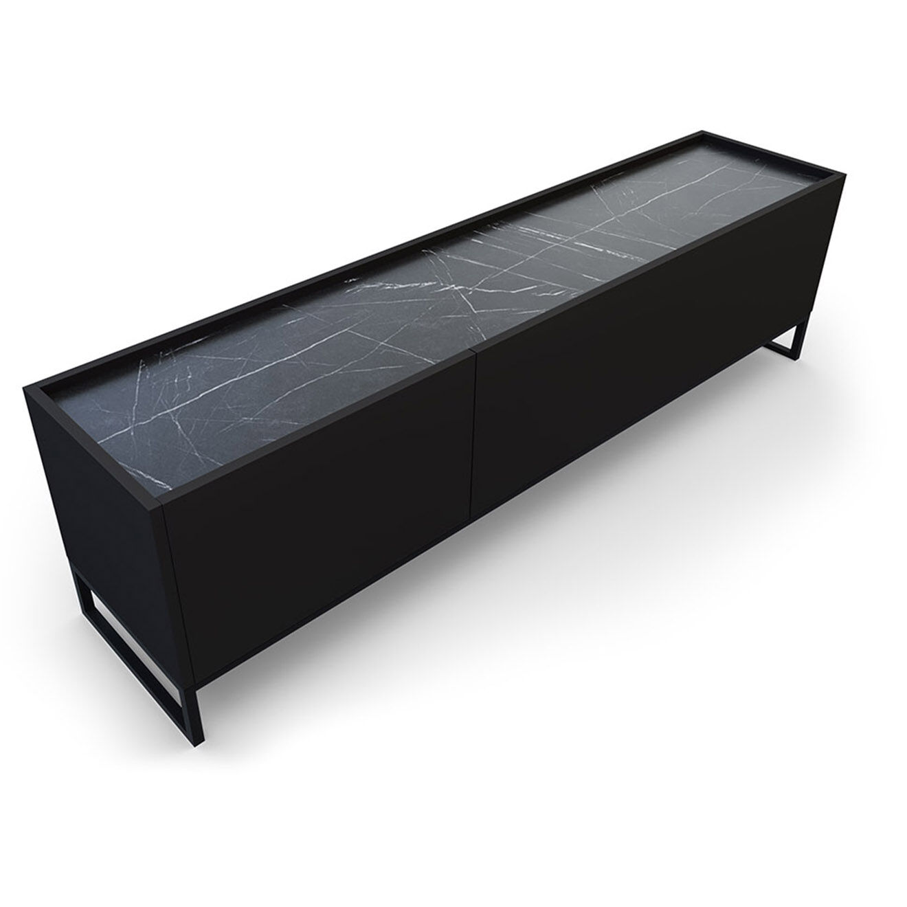 Windsor & Co Meuble TV Helene noir - 180x40x50 cm