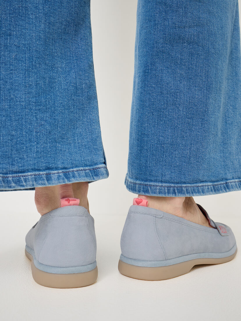 Leren Instappers - blauw
