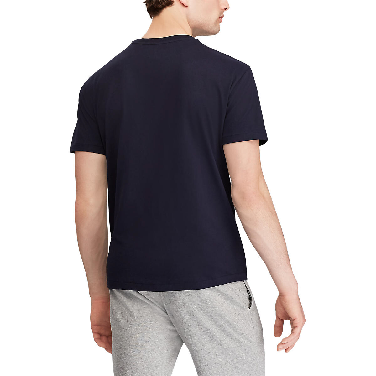 Camiseta POLO RALPH LAUREN com decote em V em malha de algodão.