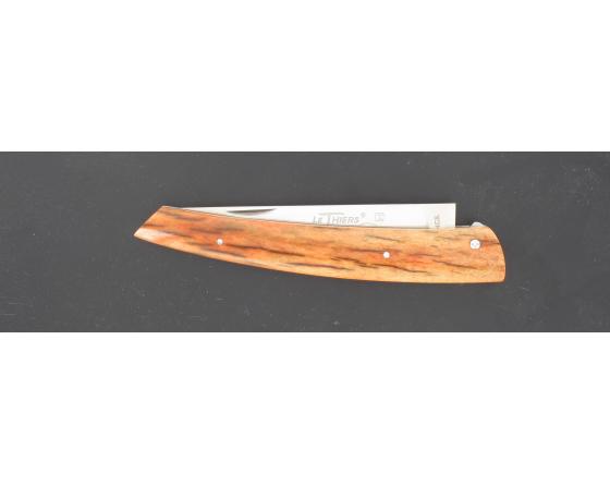 Le Thiers Pote manche en os de Girafe teinté (marron) Couteau Le Thiers par Locau