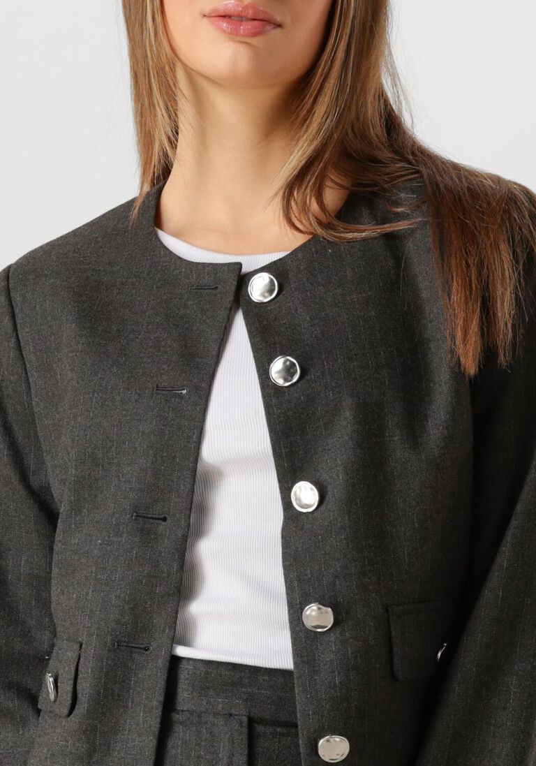 donkergrijze second female blazer wake tailored jacket