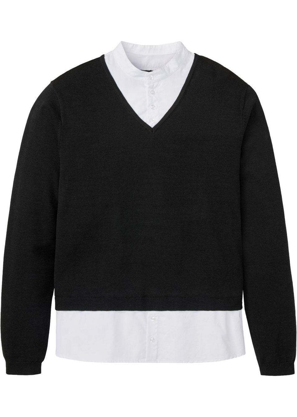 Pull à empiècement chemisier