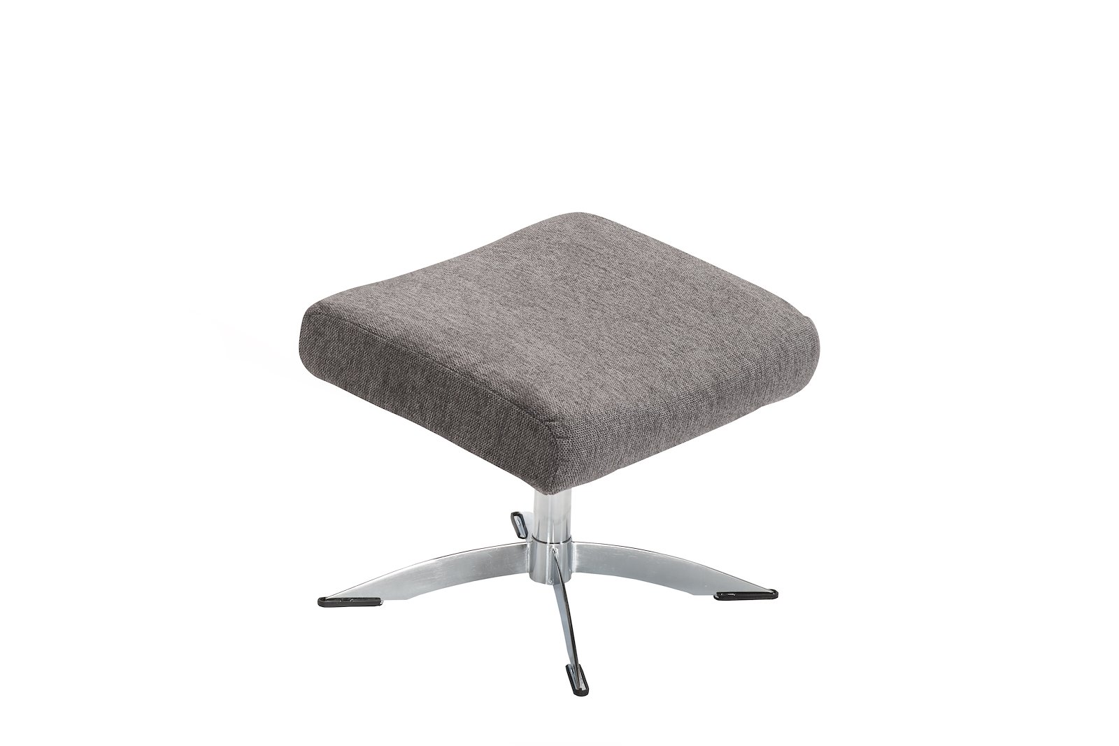 Lioni krakk Tekstil Brego 3596 antracite, med hvitoljet trevanger. Kromfarget space sokkel.