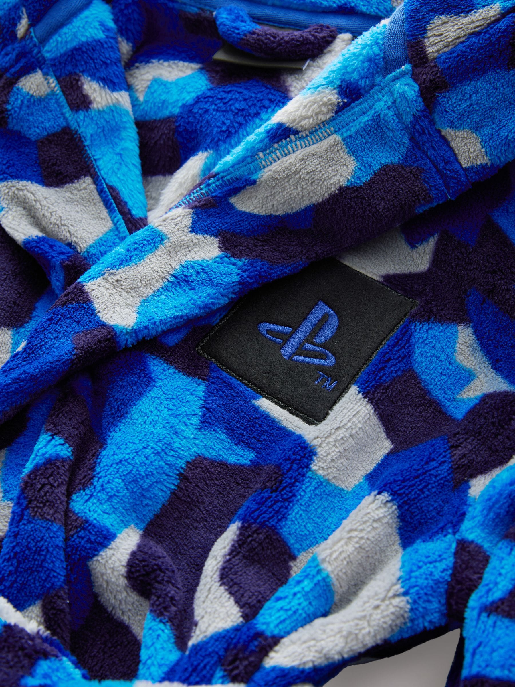 Blauw/wit Playstation - Damesbadjas (5-16jaar)