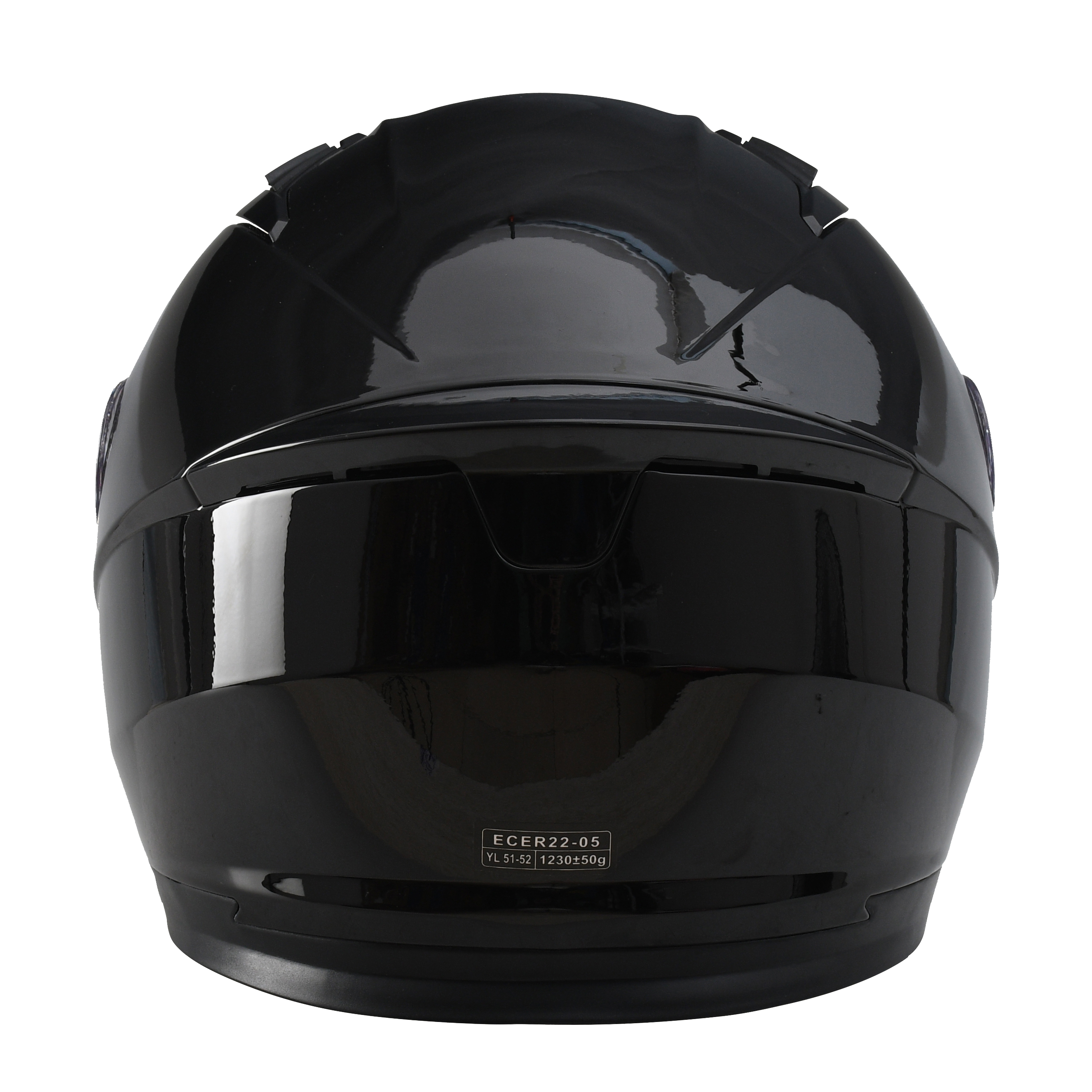 Kinder Motorradhelm schwarz Grösse 49/50