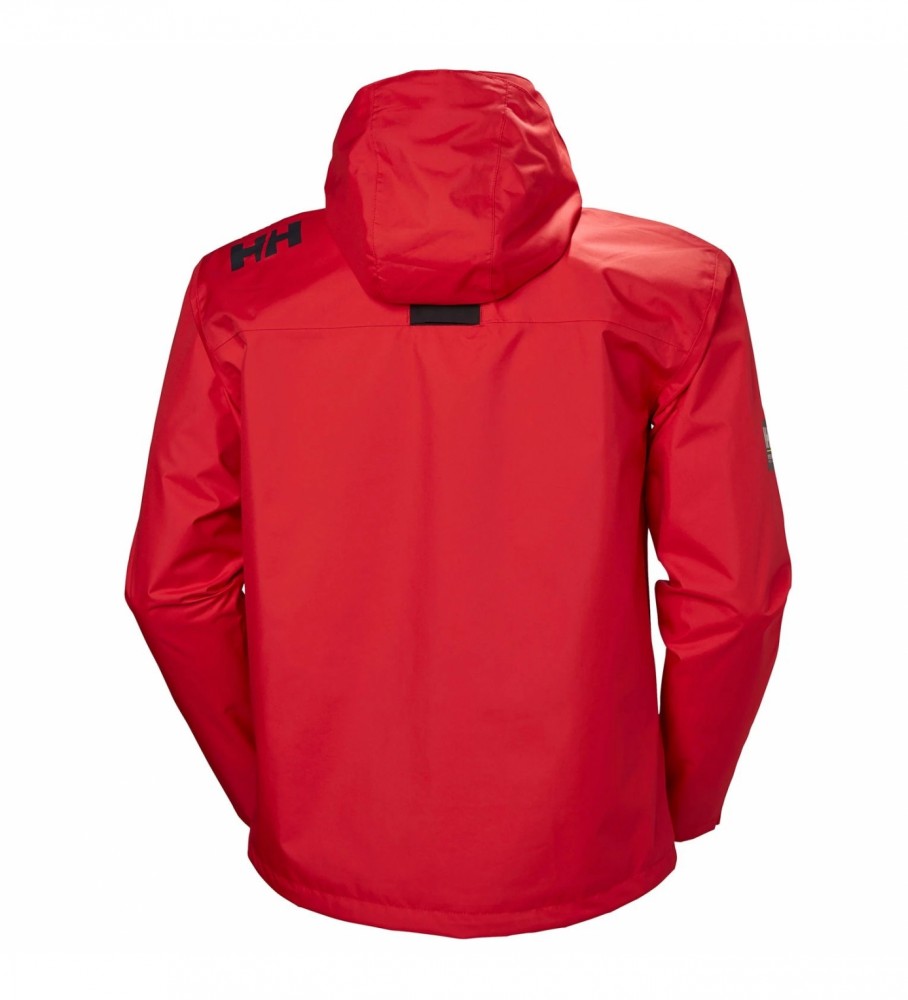 Jaqueta náutica com capuz vermelha Helly Hansen