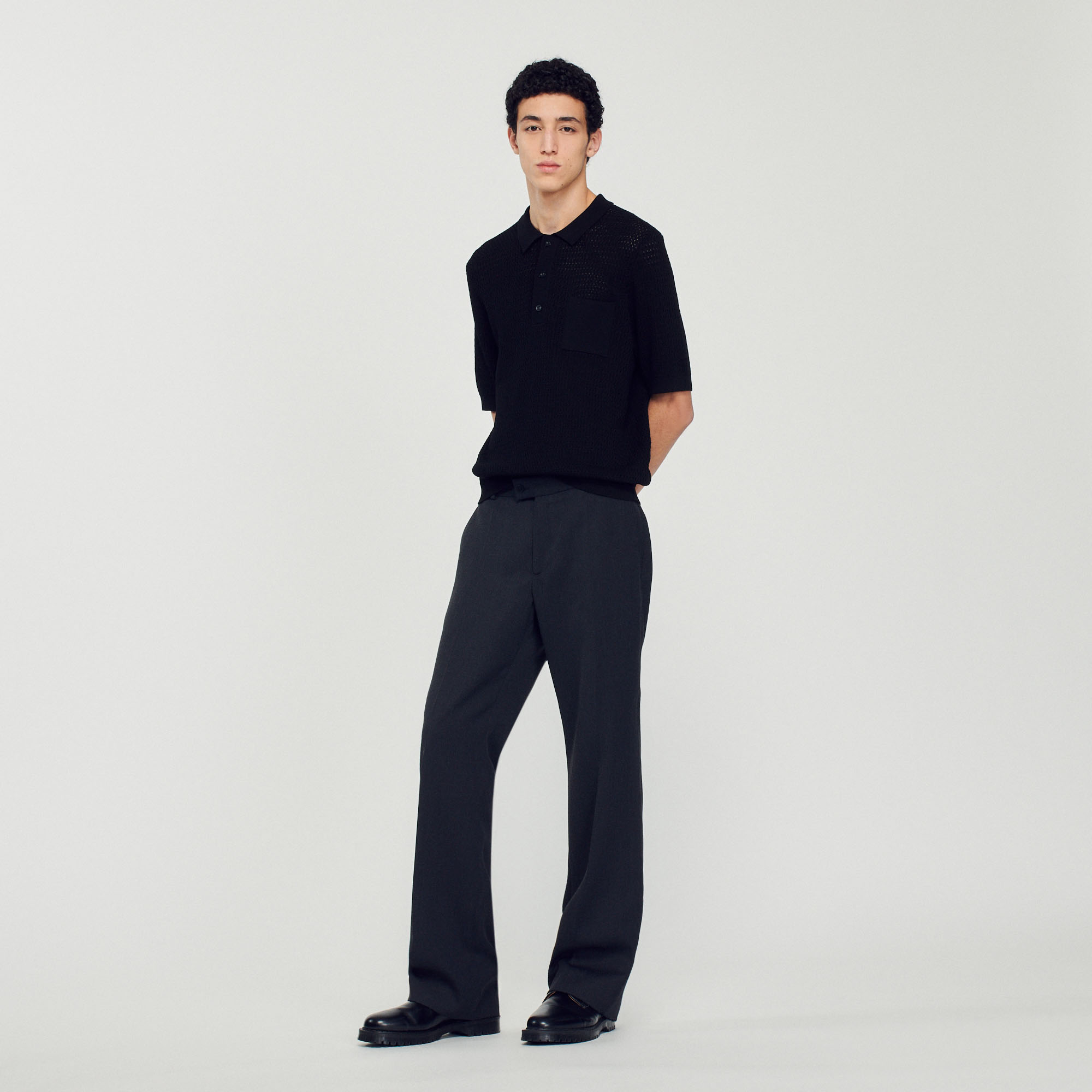 Pull polo manches courtes