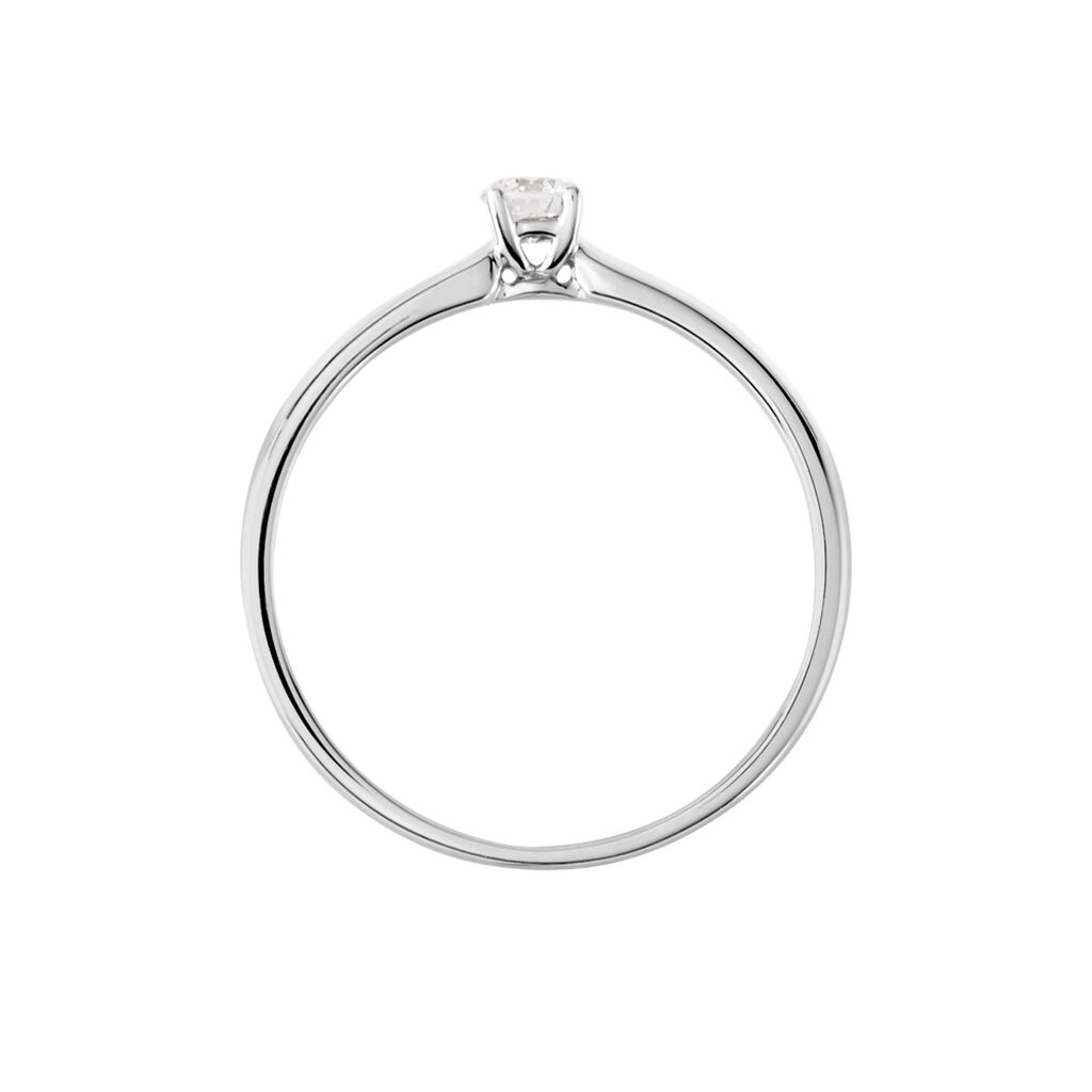 Bague Solitaire Flora Or Blanc Diamant