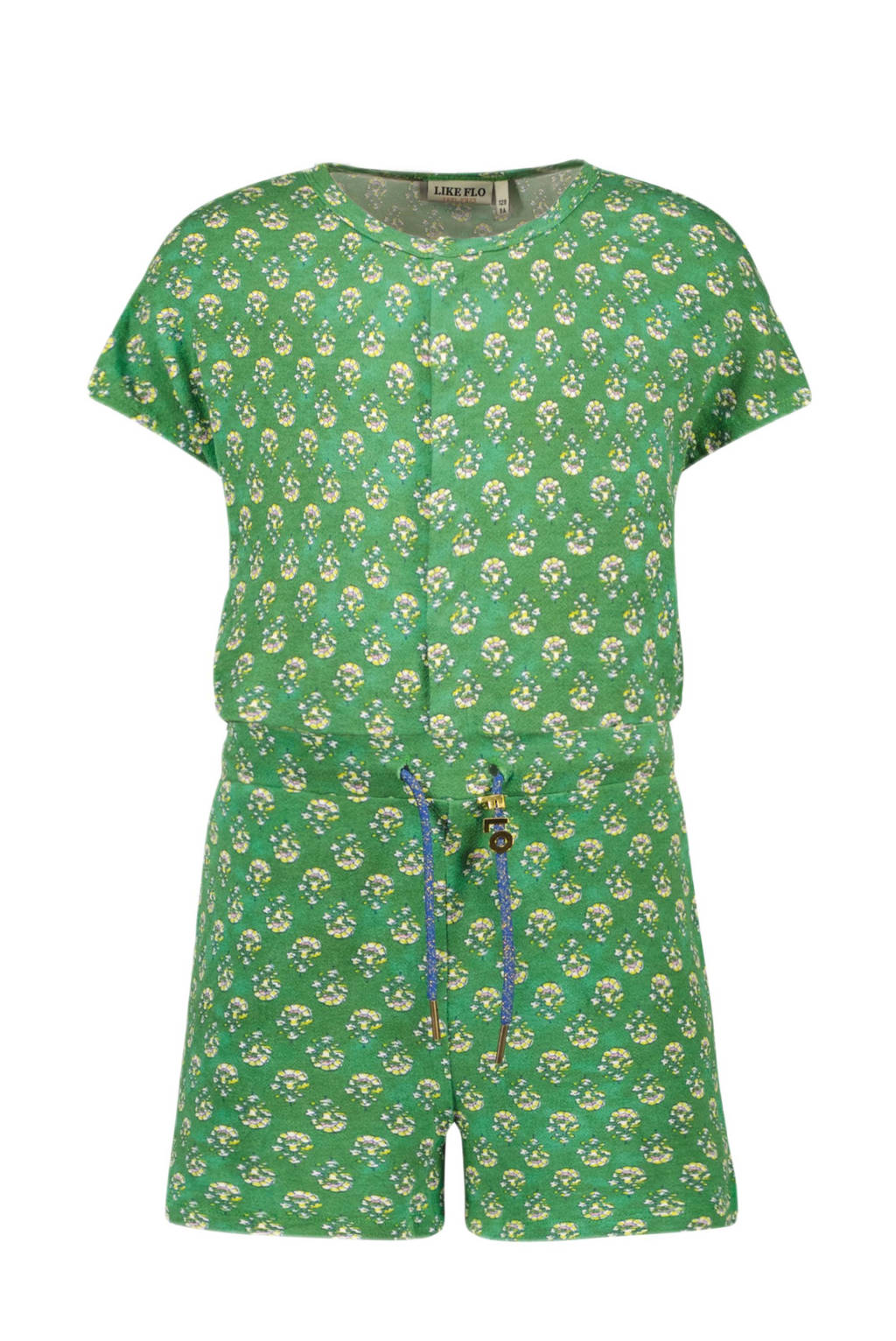 Like Flo playsuit met all over print groen