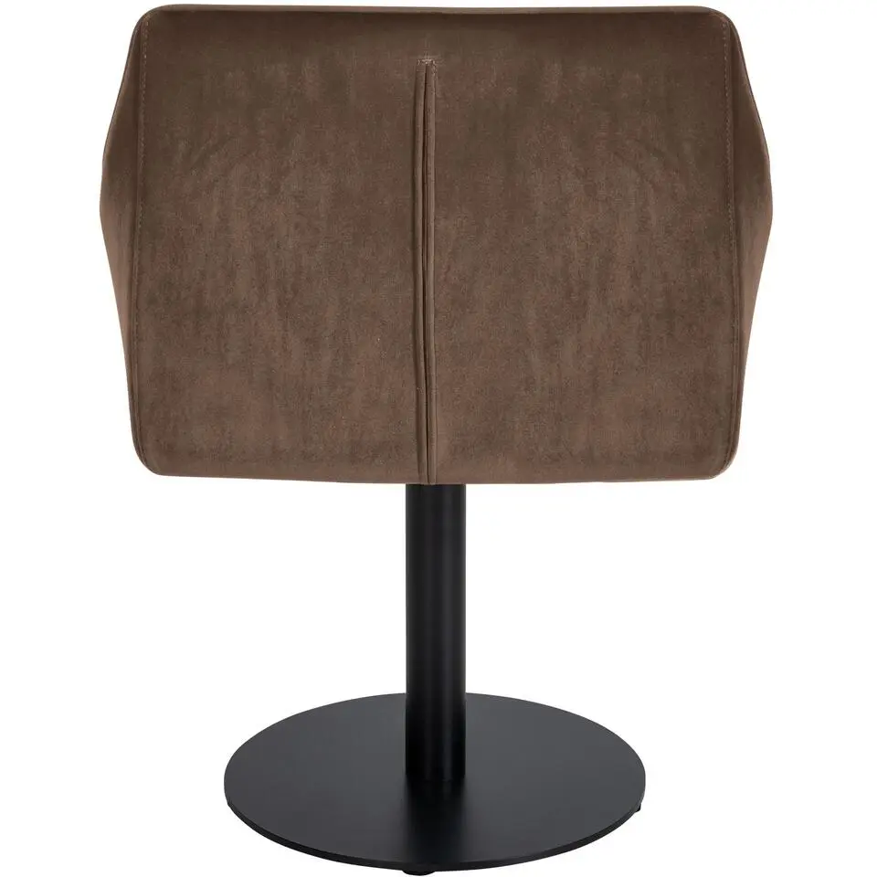 CLP Lounger Damaso zwart Frame - Fluweel - bruin
