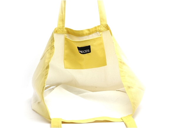 Pieces ville accessoires pcvoila canvas shopper fc jaune