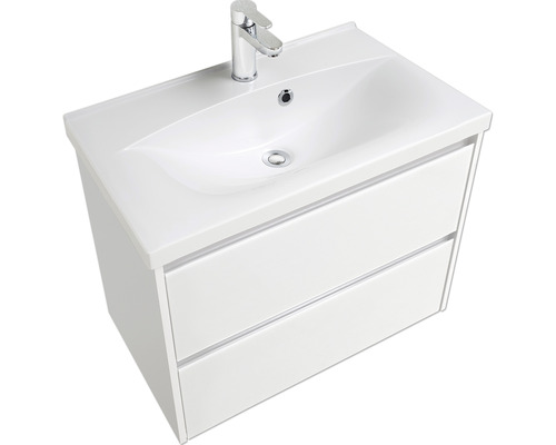 Onderkast 3261 wit mat met glazen front BxHxD 75 x 52,9 x 42 cm