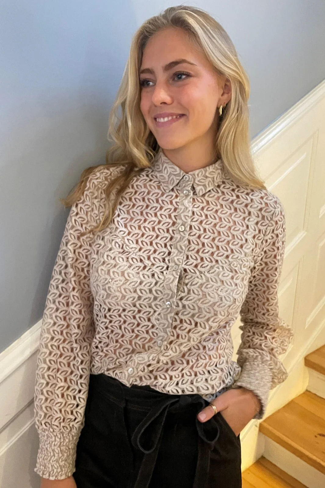 Continue Jeannie Shirt Lace nougat