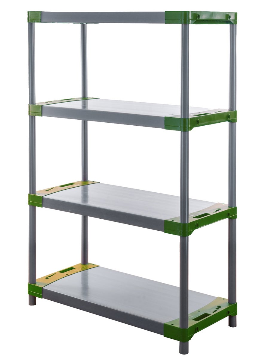 PROREGAL Plastic Plank Big Grey Bear Laag HxBxD 138 x 80 x 46 cm Plank Draagvermogen 160 kg Grijs/Groen