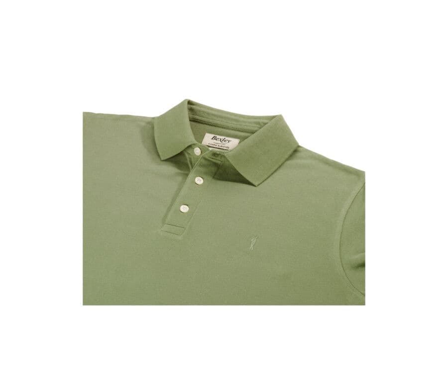 Polo manches longues homme Vert sauge - ALEC II ML