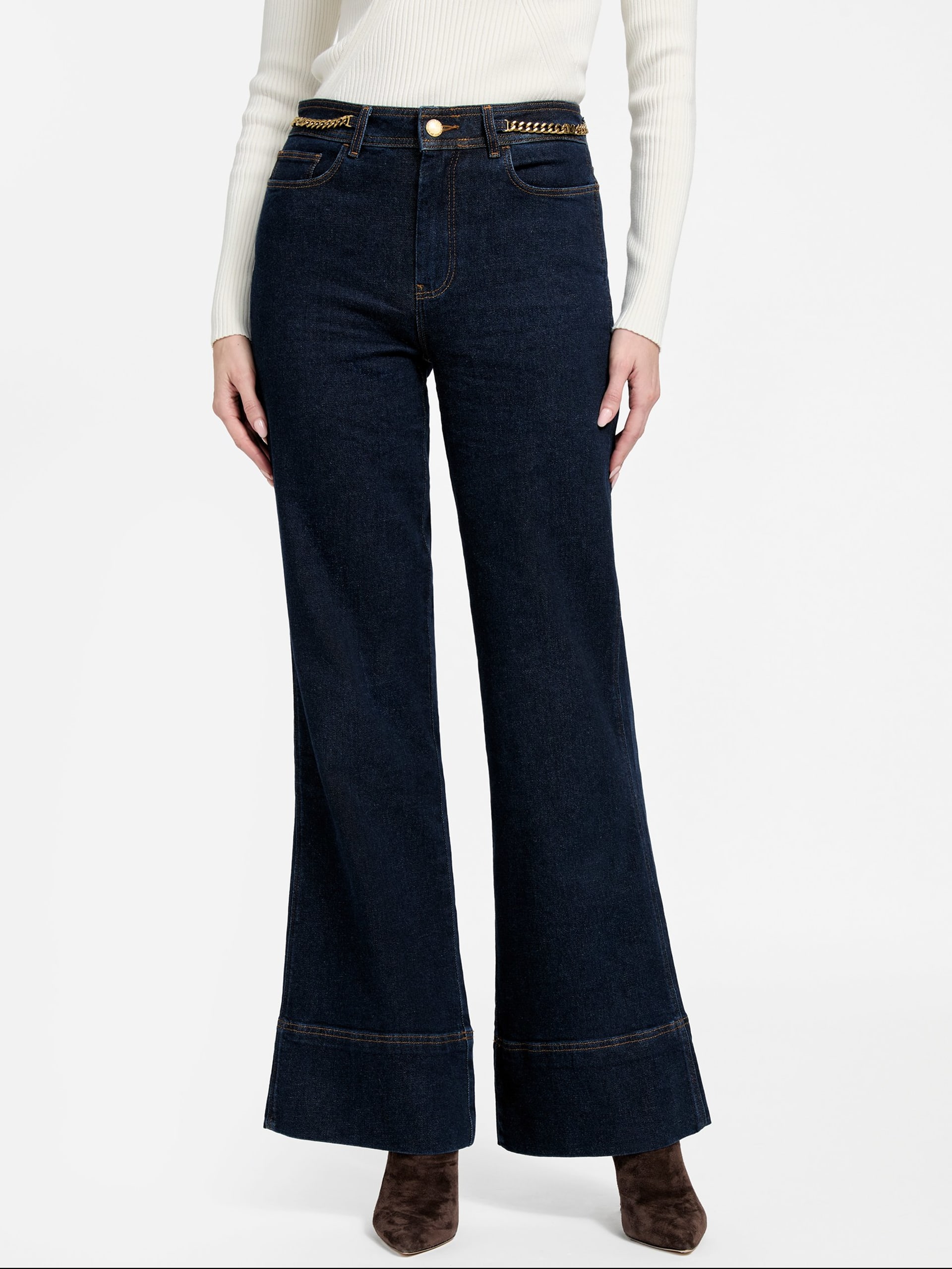 calça jeans Marciano de pernas largas