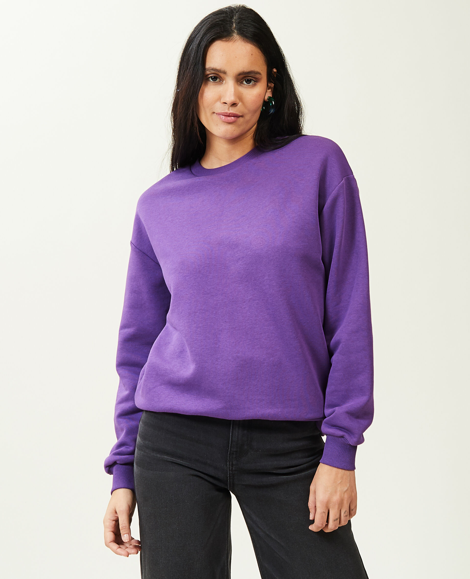 Sweat col rond - Violet