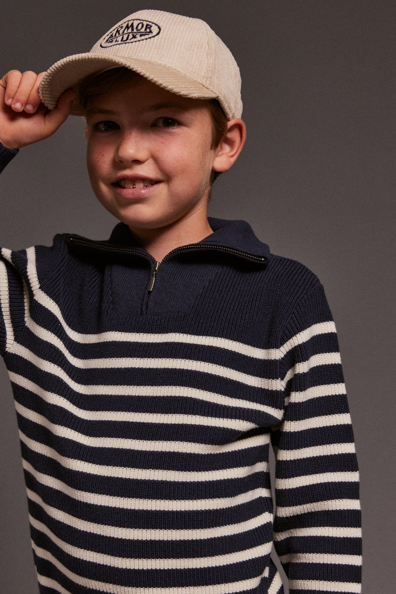 Pull col camionneur Kids - coton et laine