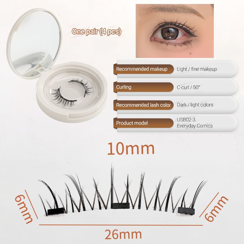 Karnemelk - Volume Crisscross magnetische nepwimpers met applicatorclip