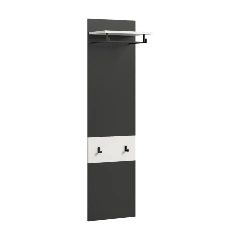 Hioshop Canu kapstok 2 haken wit- grijs