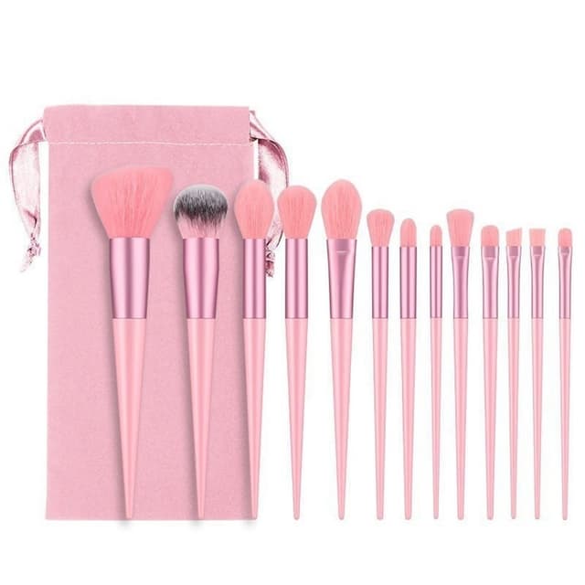 13 stk Makeup Børste Sæt Kosmetiske børster Soft Fiber Foundation Contour