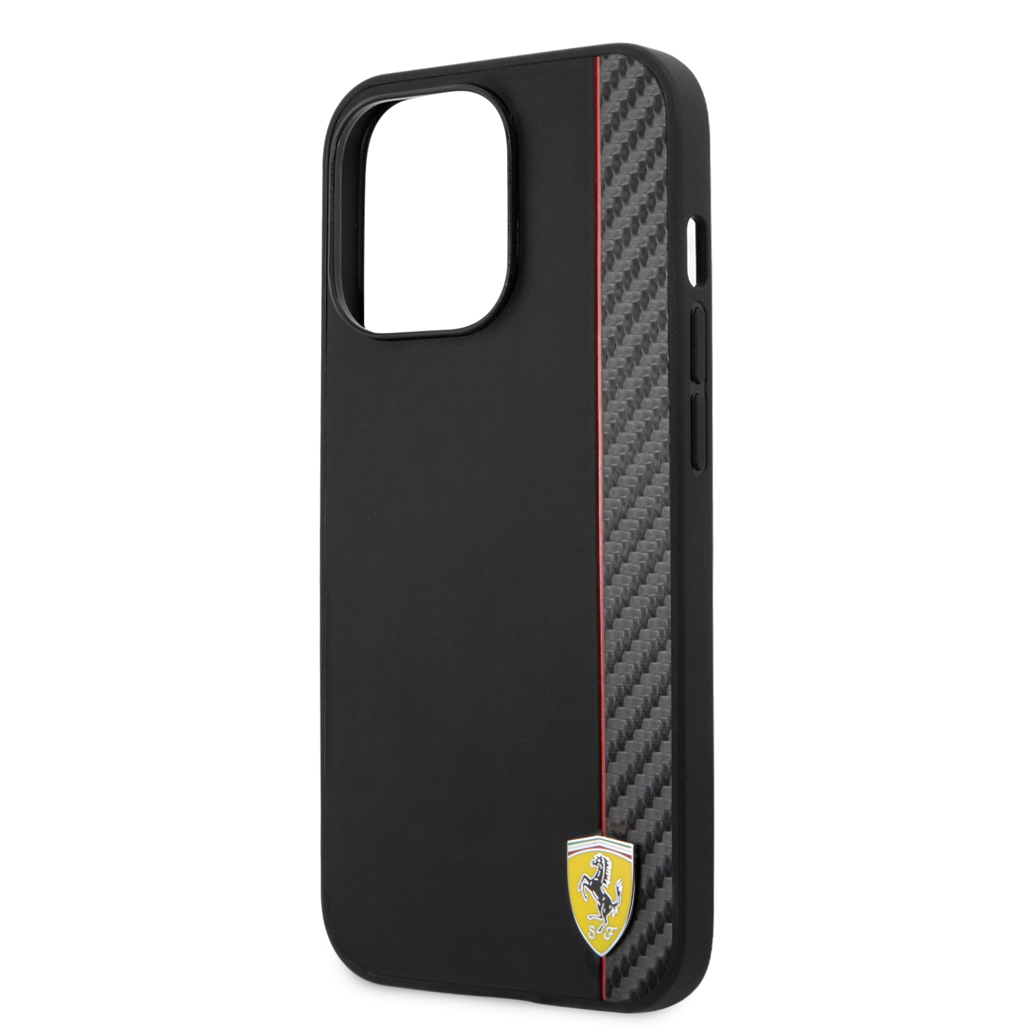 iPhone 14 Pro Max Hardcase Hülle On Track Carbon Stripe (FEHCP14XAXBK) - Schwarz